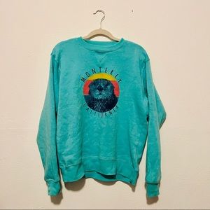 Monterey California Beach Vacation Otter Neon Sweatshirt